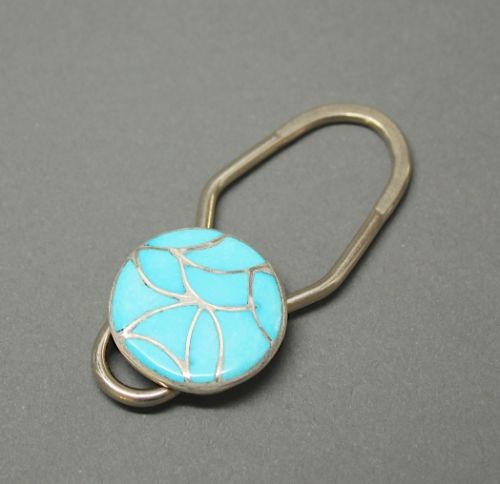 Zuni Inlaid Turquoise Keyring