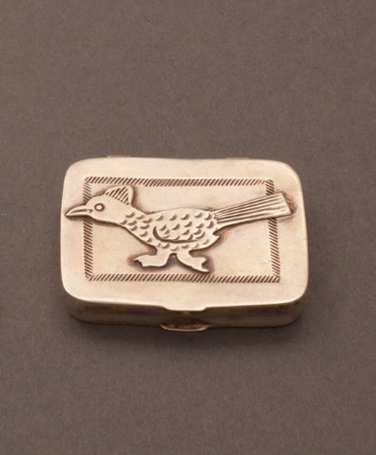 Pueblo Silver Box with Road Runner
