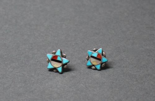 Tiny Zuni Sunface Earrings