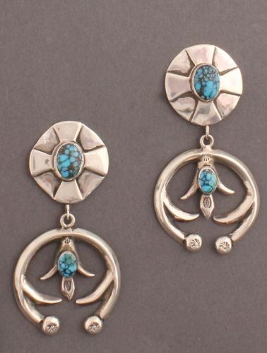 Large Naja Earrings with Turquoise