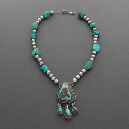 Natural Turquoise and Bead Necklace