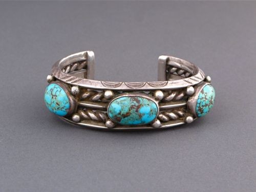Early Ingot Bracelet of Persian Turquoise