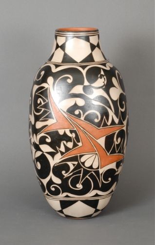 Lisa Holt and Harlan Reano Jar With Hummingbird.