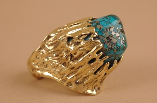 Charles Loloma Gold Lost Wax Cast Ring