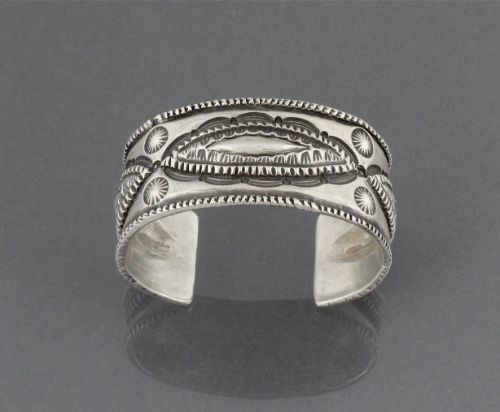 Ernie Lister Silver Bracelet with Repousse