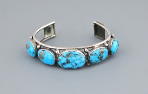 Hopi Bracelet with Morenci Turquoise