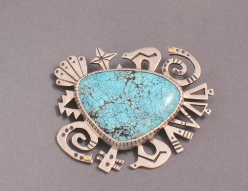 Kee Yazzie Turquoise Pin 