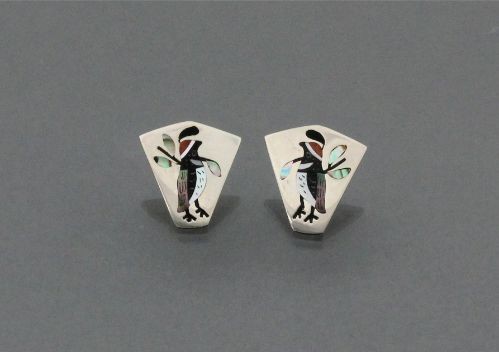 Sanford Edaakie Inlay Earrings of Quail