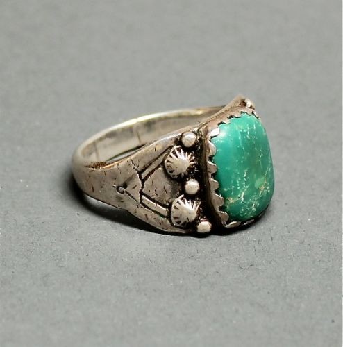 Old Ring with Green Turquoise