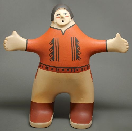 Hopi Man Pottery Figure by Larson Goldtooth