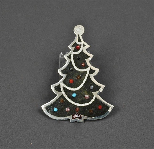 Dale Edaakie Pin of Inlaid Christmas Tree