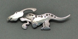 Darrell Jumbo Silver Dinosaur Pin