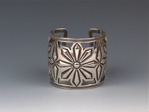 Cody Sanderson Silver Repousse Flower Bracelet
