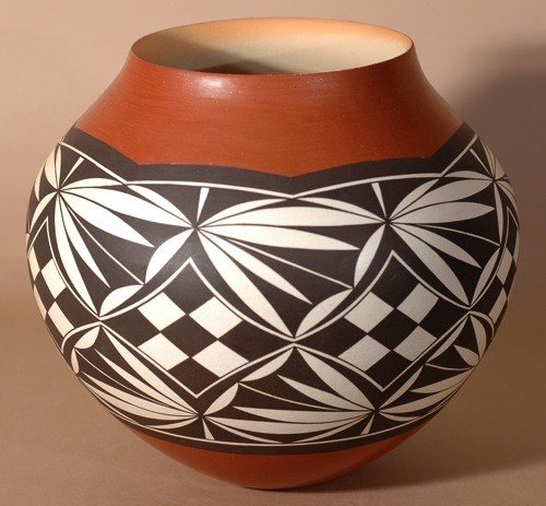 Yvonne Lucas Geometric Pottery Jar