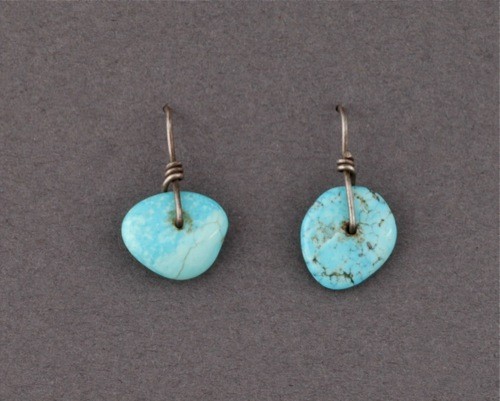 Lone Mountain Turquoise Tab Earrings