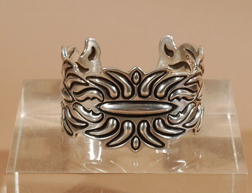 Cody Sanderson Silver Flared Repousse Bracelet