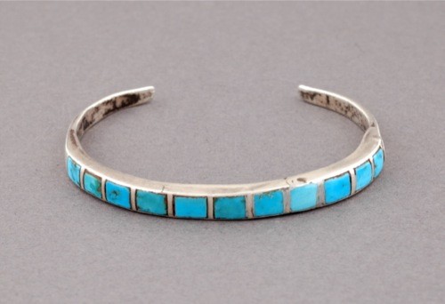 Zuni Channel Inlay Turquoise Bracelet