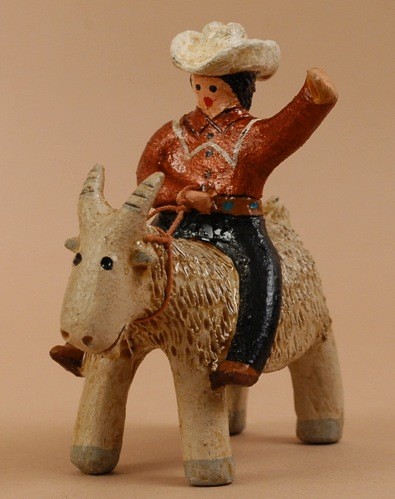 Elizabeth Manygoats Cowboy Sculpture
