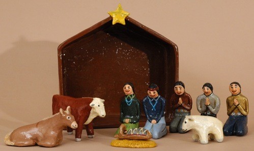 Elizabeth Manygoats Pottery Nativity Set
