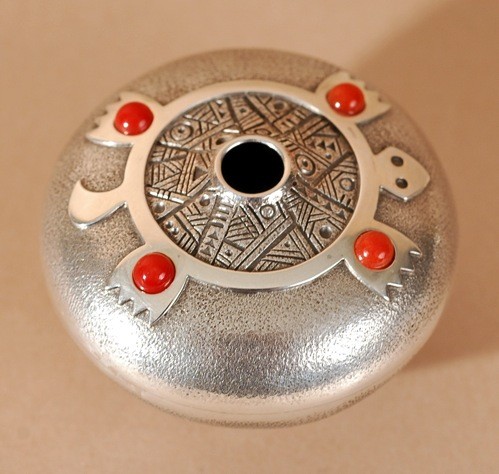 Norbert Peshlakai Silver Turtle Bowl