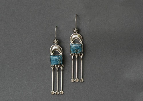 Mike Bird-Romero Earrings With Landers Turquoise
