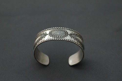 Perry Shorty Bracelet of Coin Silver and Stamping