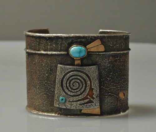 Raymond Sequaptewa Bracelet Entitled Migration