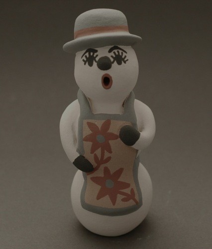 Cindy Fragua Pottery Snowman Grey