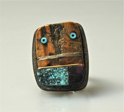 Raymond Sequaptewa Ring of a Face