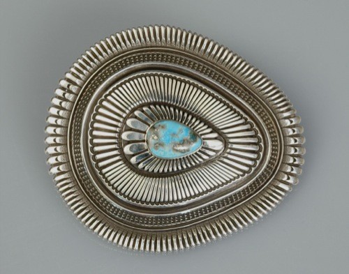 Ron Bedonie Buckle With Morenci Turquoise 