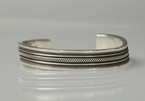 Ron Bedonie Silver Filed Bracelet