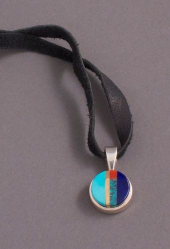 Sonwai Inlay Pendant in Silver