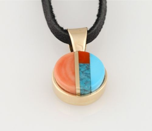 Sonwai Inlay Pendant 14kt