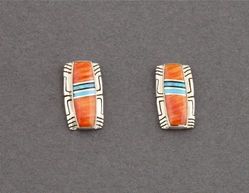 Spondylus and Opal Earrings