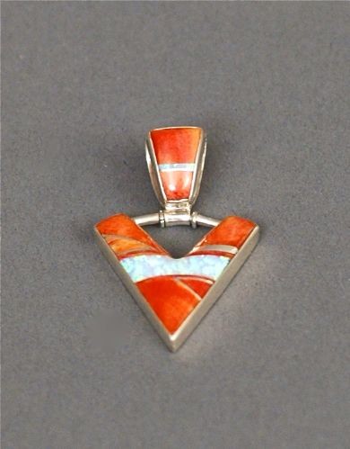 Sheila Tso Spondylus Shell Inlay Pendant