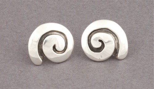Debbie Silversmith Silver Swirl Earrings Small