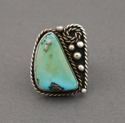 Navajo Ring with Morenci Turquoise