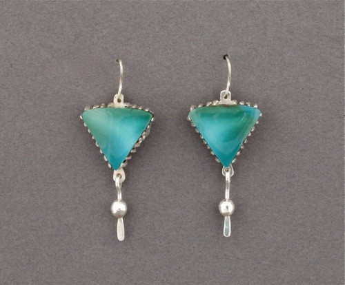 Debbie Silversmith Earrings of Turquoise Mountain Turquoise