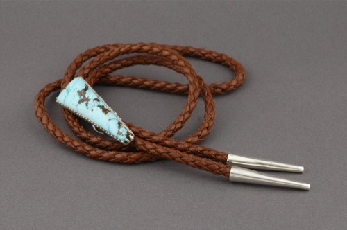 Debbie Silversmith Bolo of Nevada Blue Turquoise