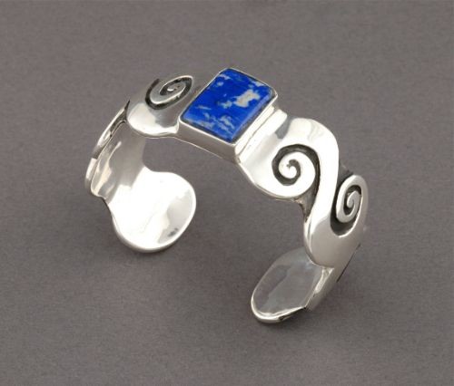 Tashquinn Draper Lapis Swirl Bracelet
