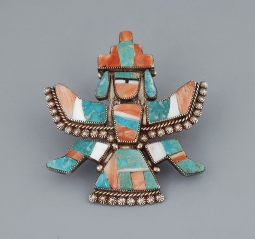 Large Zuni Knifewing Pin Pendant