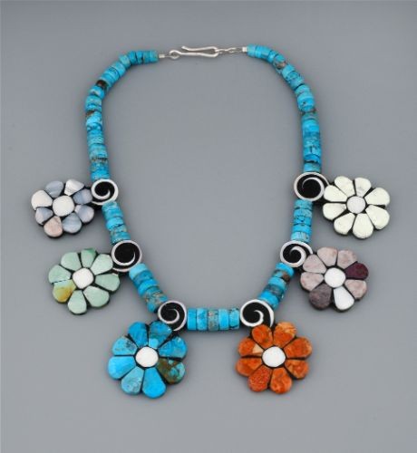 Mary Tafoya Large Flower Necklace
