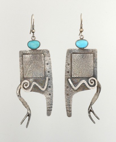 Raymond Sequaptewa Bird Earrings