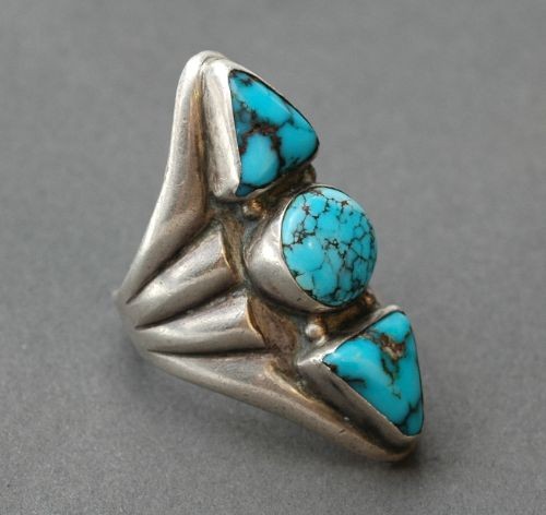Heavy Turquoise Ring Possibly McKee Platero