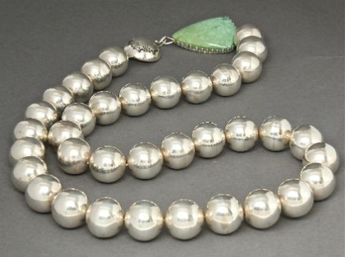 Debbie Silversmith Large Silver Beaded Necklace