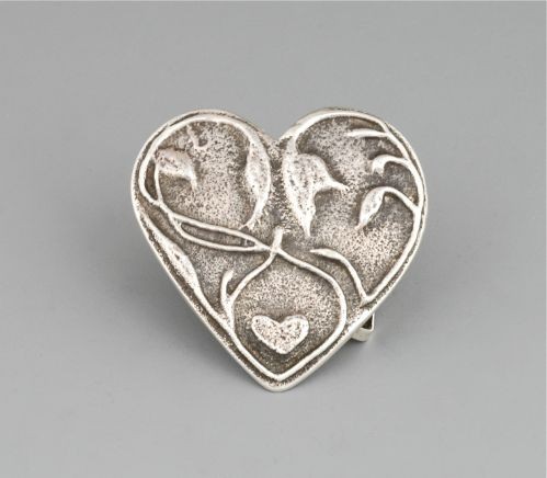 Ira Custer Buckle - Silver Heart