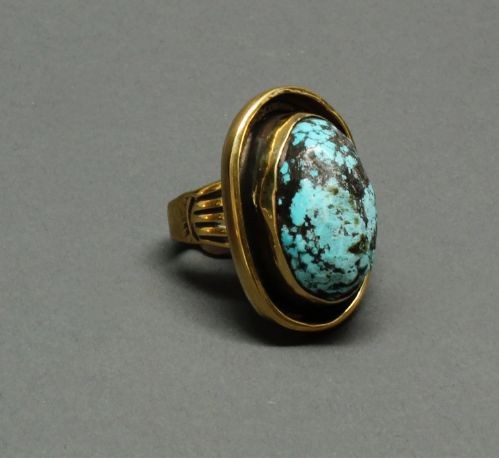 Tony Aguilar Ring of Brass and Turquoise