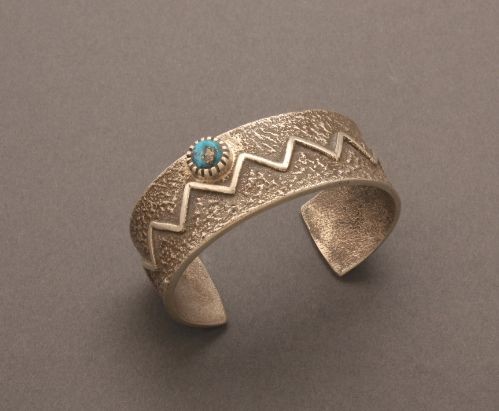 Edison Cummings Bracelet with Offset Turquoise