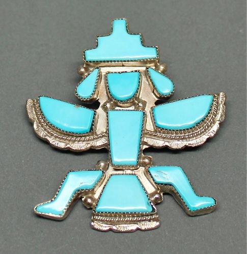 Leonard Martza Knifewing Pin or Pendant of Turquoise