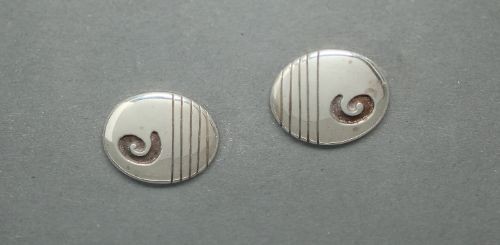Kay Begay Rogers Silver Disc Earrings